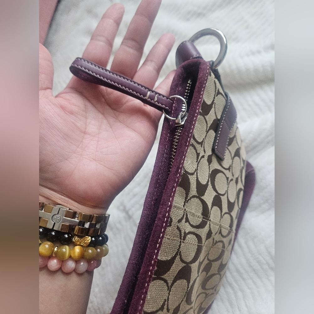 Coach 3577 Signature Jaquard Monogram Logo Shoulder Bag - Picture 7 of 17